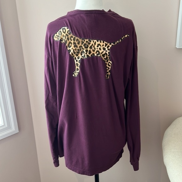 VS Pink l Long Sleeve Purple Top - Picture 5 of 7